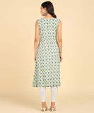 Women's Casual Wear Sleeveless Round Long Kurtis
