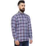 Campus Sutra Cotton Blend Checkered Full Sleeves Casual Shirt