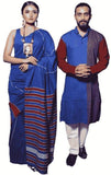 Combo of Men & Women's Khadi Cotton Kurta & Saree Set