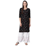 Unique Rayon Embroidered kurti-Palazzo Sets