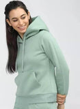Women's Wool Hoodie Sherpa Sweatshirt