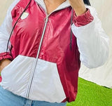 Women's Polyester Colorblock Winter Jacket