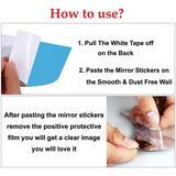 3D Acrylic Hexagon Mirror Wall Stickers(Set of 12)