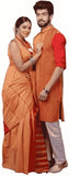 Combo of Men & Women's Khadi Cotton Kurta & Saree Set