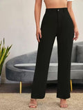 Elegant Pista & Black Lycra Pants Solid Trousers Combo For Women
